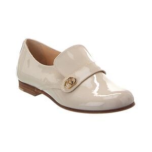 Gucci Interlocking G Patent Loafer, White
